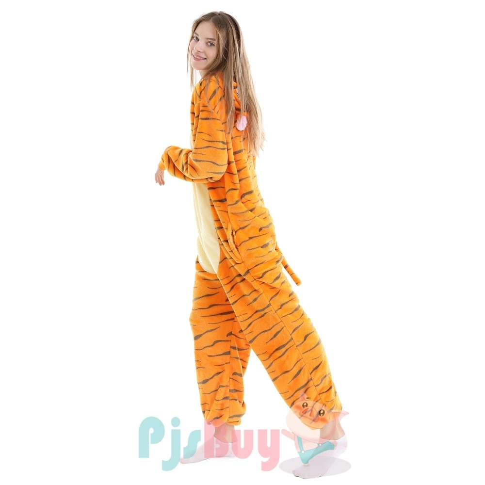 Tigger Onesie Pajamas Adult Animal Onesies Halloween Costumes Soft Cozy Adult Animal Onesies