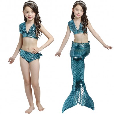 MetCuento Girls Bathing Suit Mermaid Tails for Swimming Princess Bikini Swimsuit Swimwear Bikini Set
